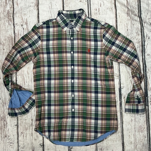 Polo Ralph Lauren Shirt Plaid Long Sleeve Button Down Shirt Mens - Picture 1 of 6